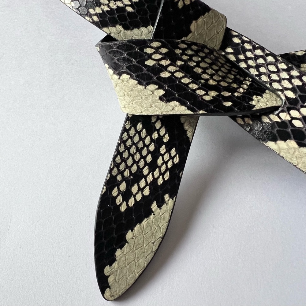 ISABEL MARANT LECCE PYTHON PRINT LEATHER BELT SIZE LARGE NWOT - Picture 9 of 10